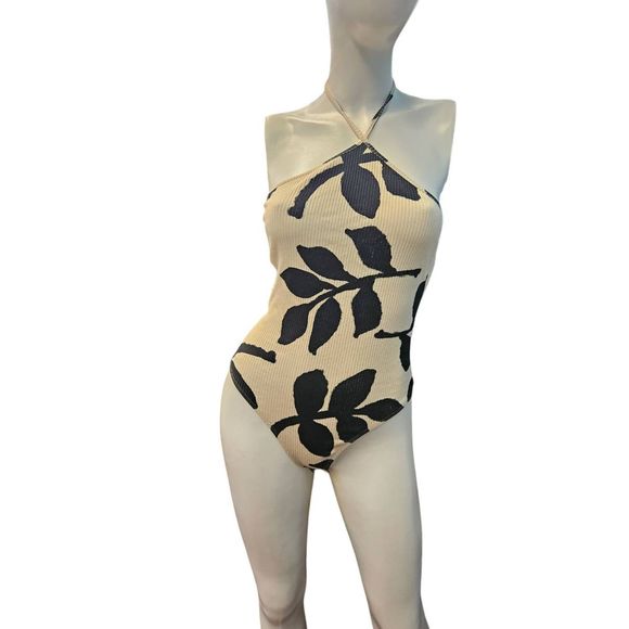 Zara White and Black Halter Bodysuit - Picture 5 of 9